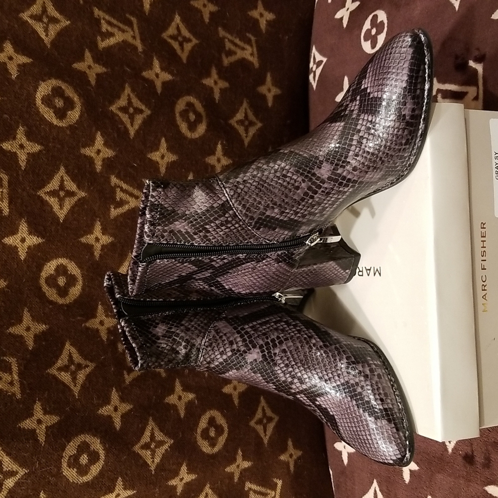 Marc Fisher GRAY Snake Boots